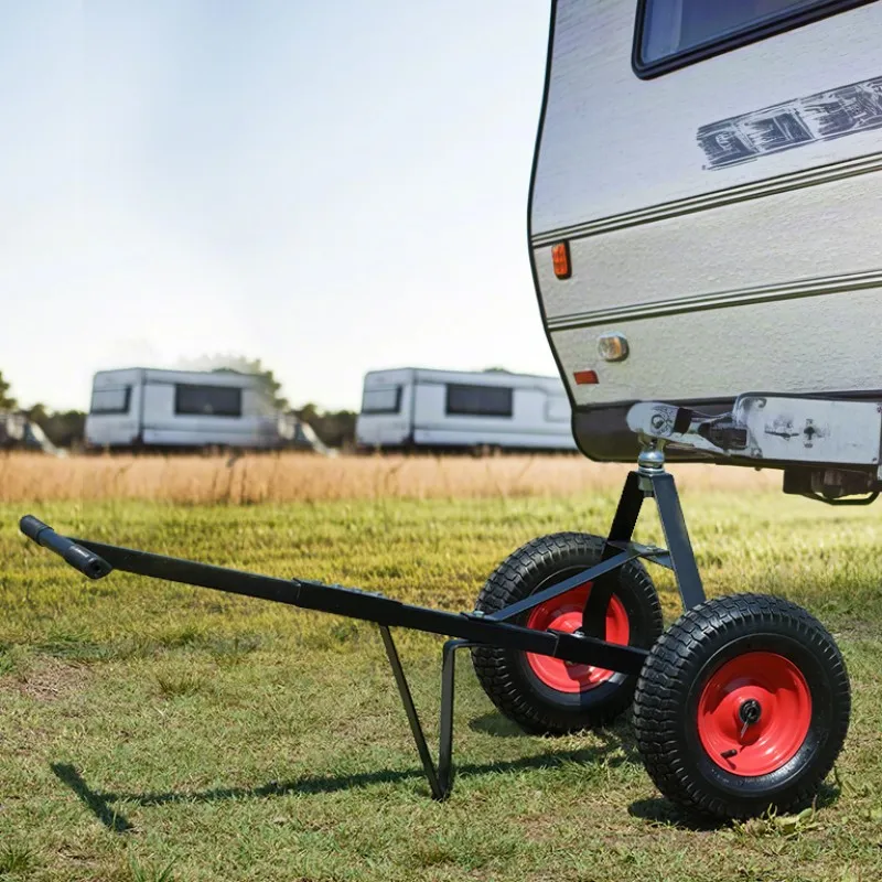 Trailer dolly showing wheel detail